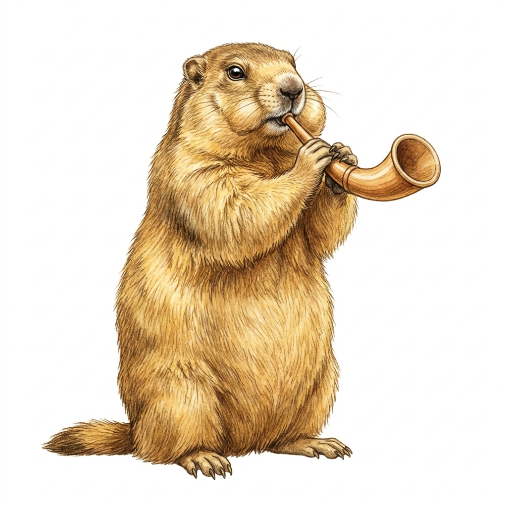 Motti blowing horn